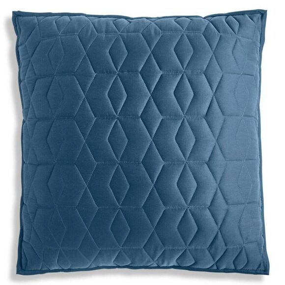 OAKE Geometric Embroidered Navy European Sham - Picture 1 of 1